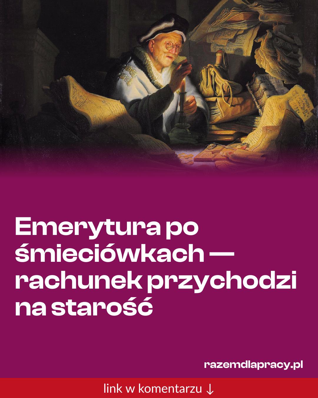 Grafika do udostępnienia: Emerytura po śmieciówkach — rachunek przychodzi na starość
